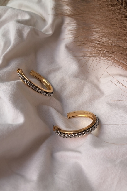 Gold and silver hoops 