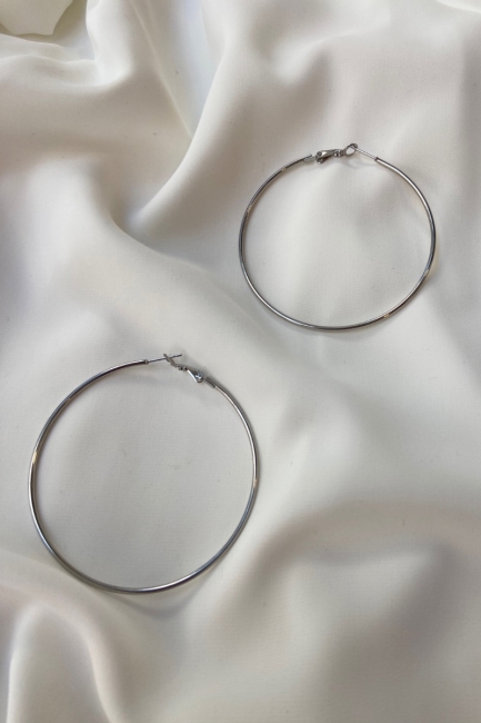 Silver shade XL hoops