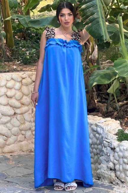 Feya maxi φόρεμα σε μπλε απόχρωση