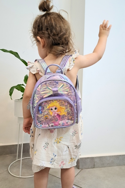 Mermaid backpack in purple