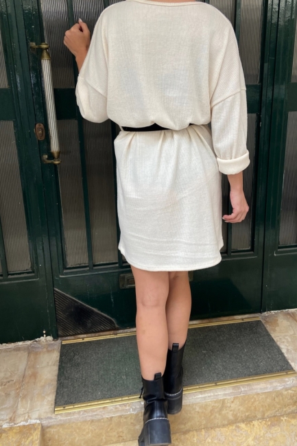 Sloane μίνι φόρεμα σε εκρού απόχρωση