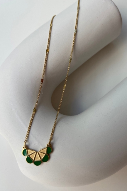 Iris golden shade necklace