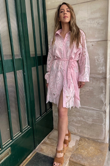 Carla φόρεμα σε ροζ απόχρωση