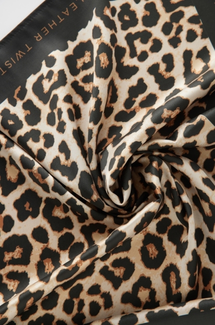 KIKA SCARF LEOPARD BLACK