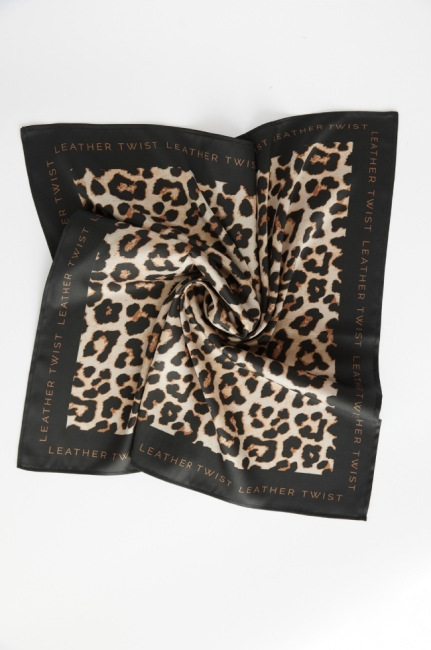 KIKA SCARF LEOPARD BLACK