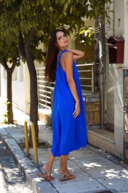 Olivia midi φόρεμα σε μπλε απόχρωση 