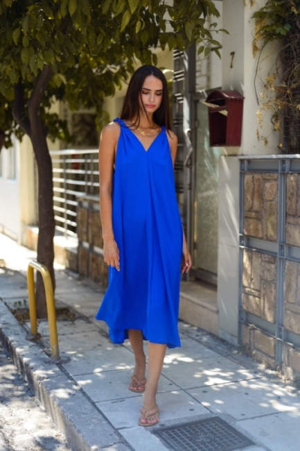 Olivia midi φόρεμα σε μπλε απόχρωση 