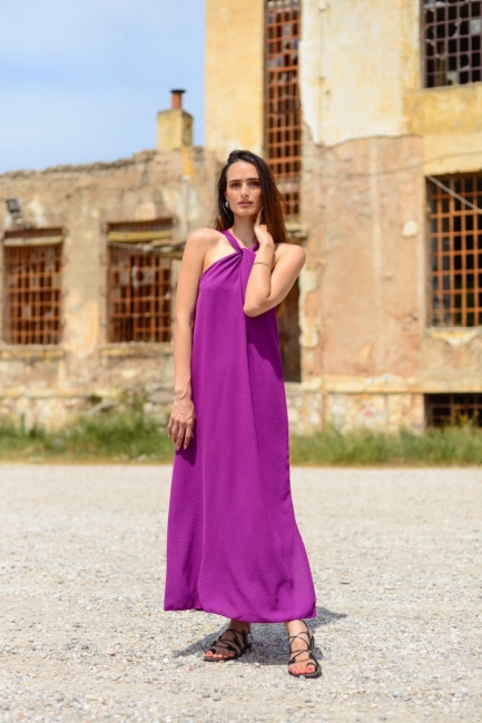 Peggy magenta φόρεμα