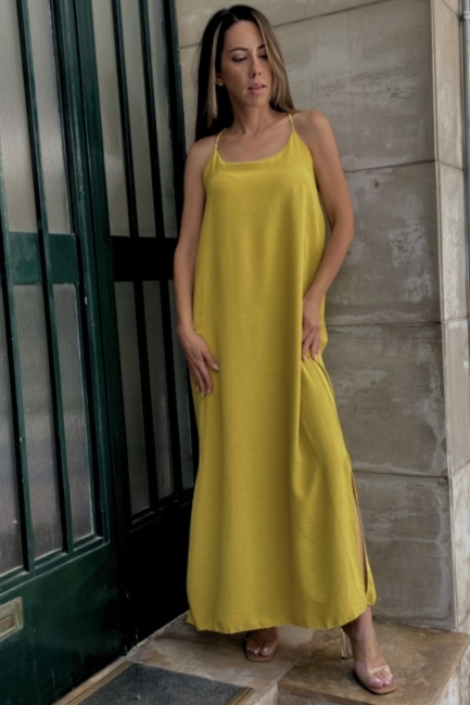 Clarise maxi φόρεμα σε κίτρινη απόχρωση