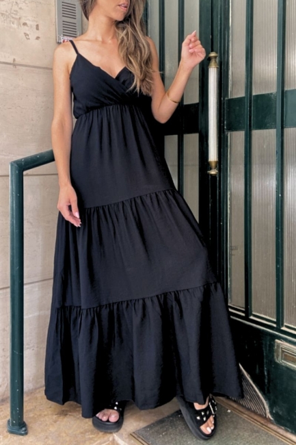 Barbara maxi φόρεμα σε μαύρη απόχρωση