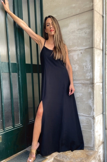 Melonie maxi φόρεμα σε μαύρη απόχρωση
