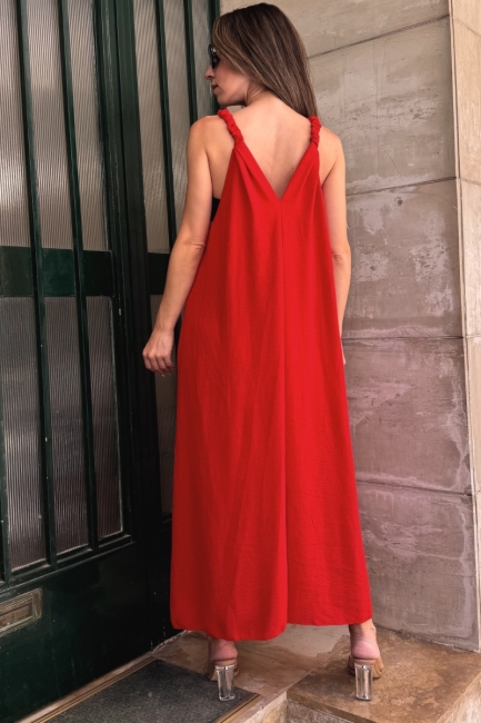 Tonia φόρεμα σε κόκκινη απόχρωση