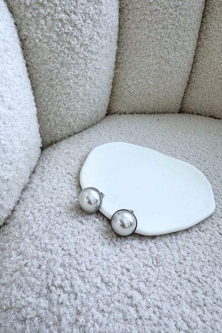 Silver big pearl 