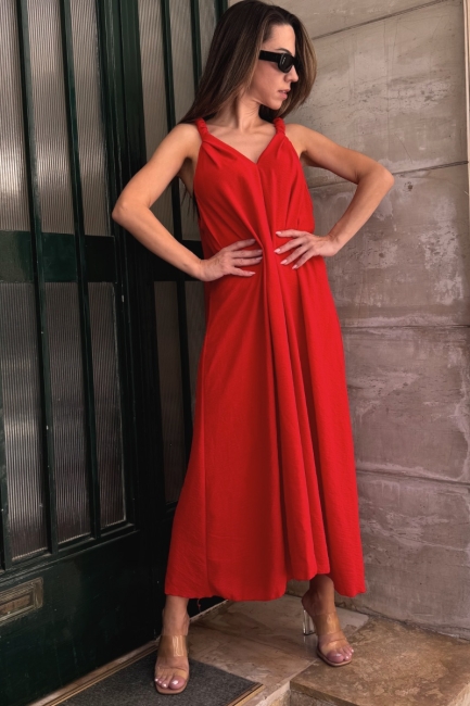 Tonia φόρεμα σε κόκκινη απόχρωση