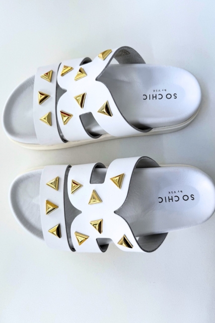 Sandra Sandal Shoes- White | So Chic