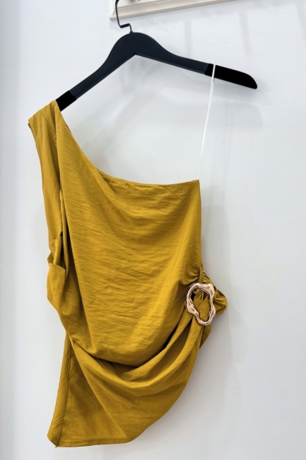 One shoulder τοπ σε κροκί