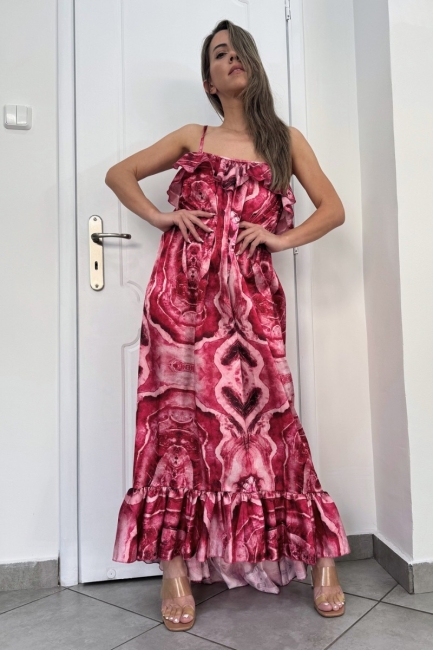 Naxos dress σε μπορντό