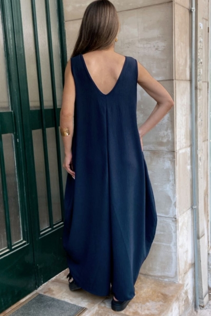 Ermena ολόσωμη φόρμα σε σκούρα μπλε απόχρωση