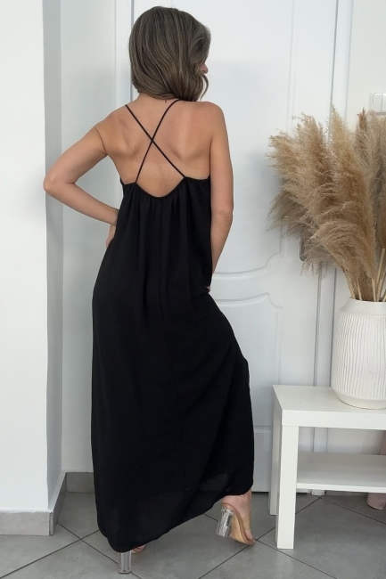 Clarise maxi φόρεμα σε μαύρη απόχρωση