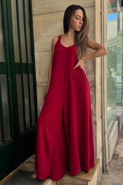 Cassandre ολόσωμη φόρμα σε κόκκινη απόχρωση