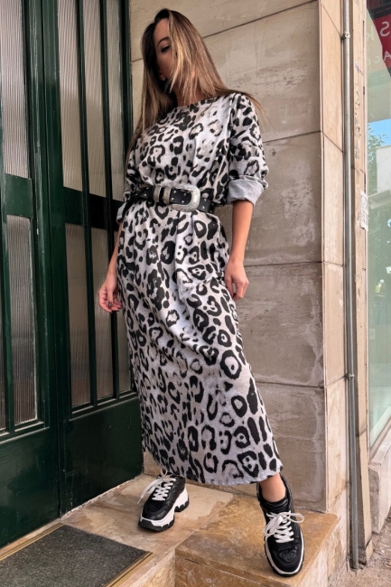 The leopard cotton dress