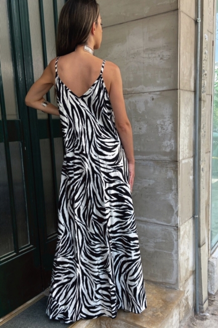 Luna maxi zebra φόρεμα 