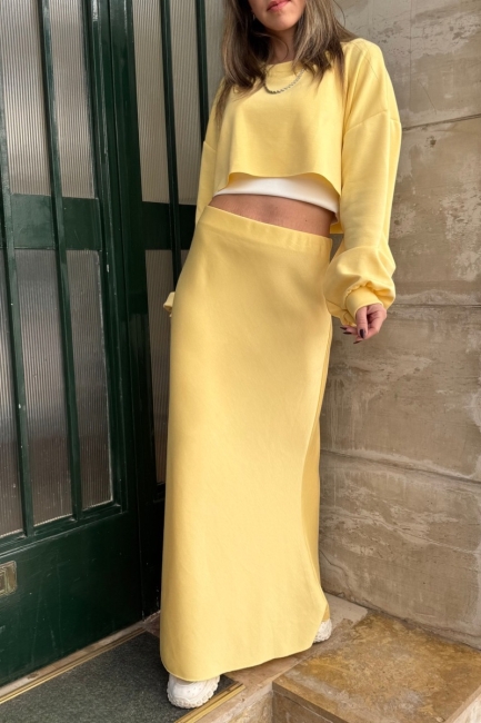 Φούστα σε butter yellow απόχρωση